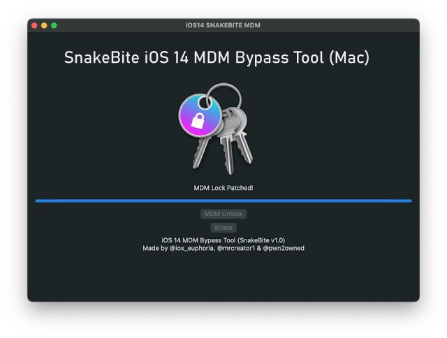 SnakeBite iOS 14 MDM Bypass Tool Latest Version